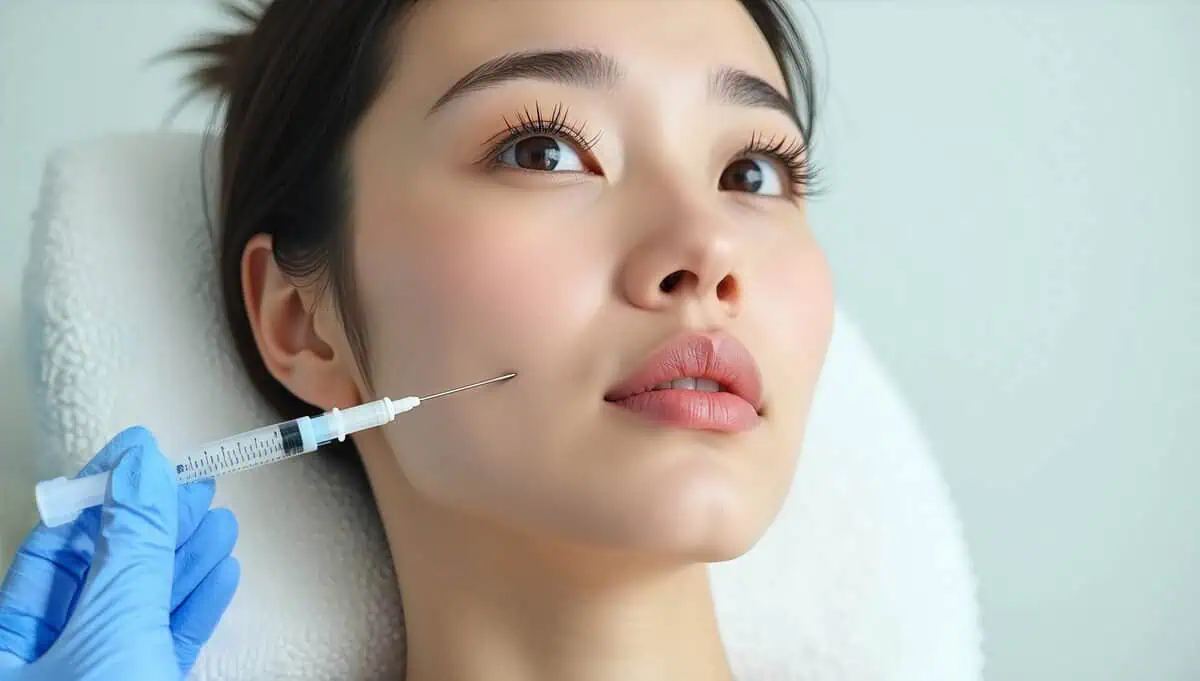 Woman is receiving Radiesse Treatment In Moscow, Id at Ageless Aesthetics